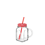 80388 Jar with Handle and Lid 450 cc - (Turkish Glass)