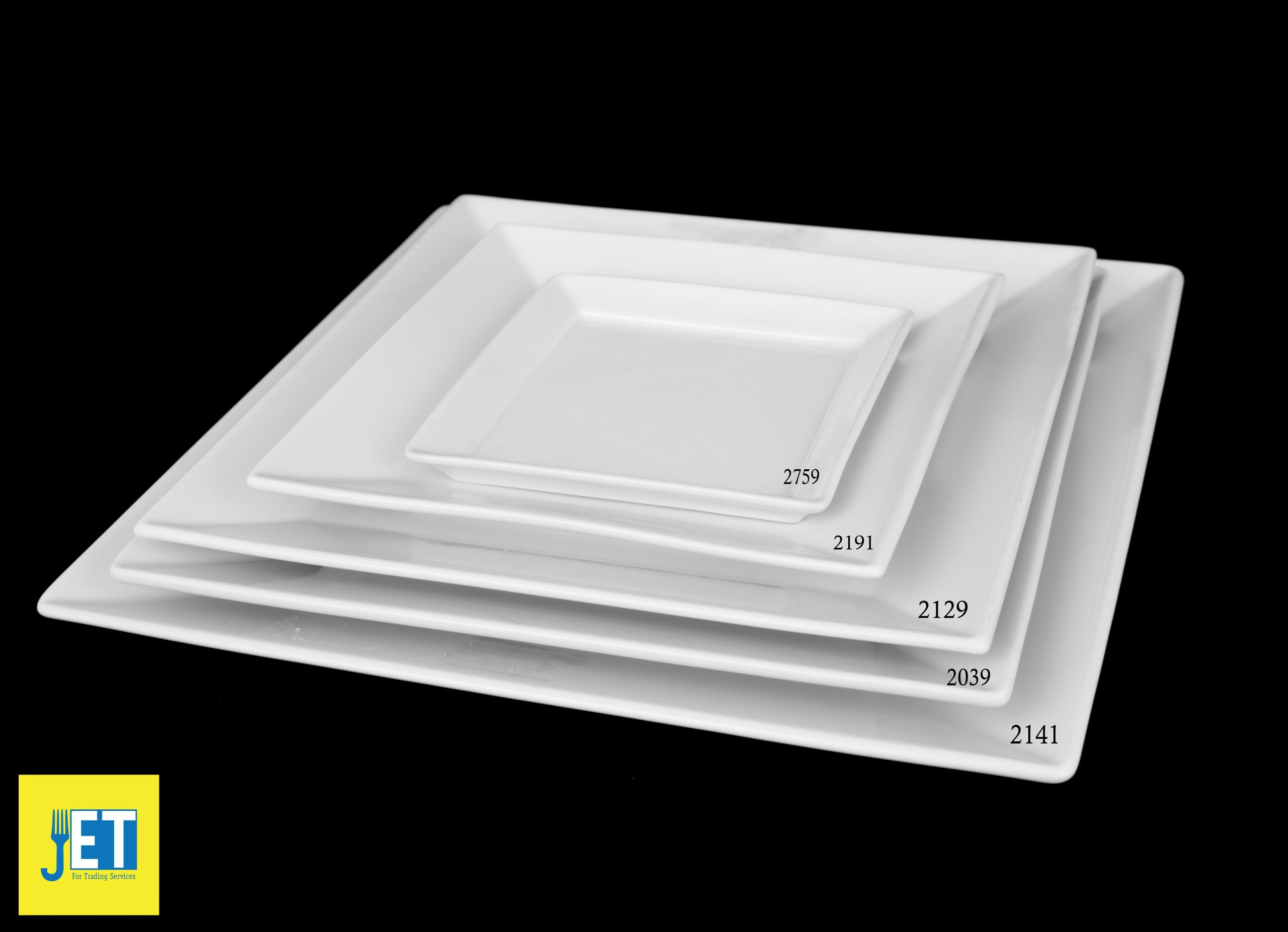 Square plate sizes
