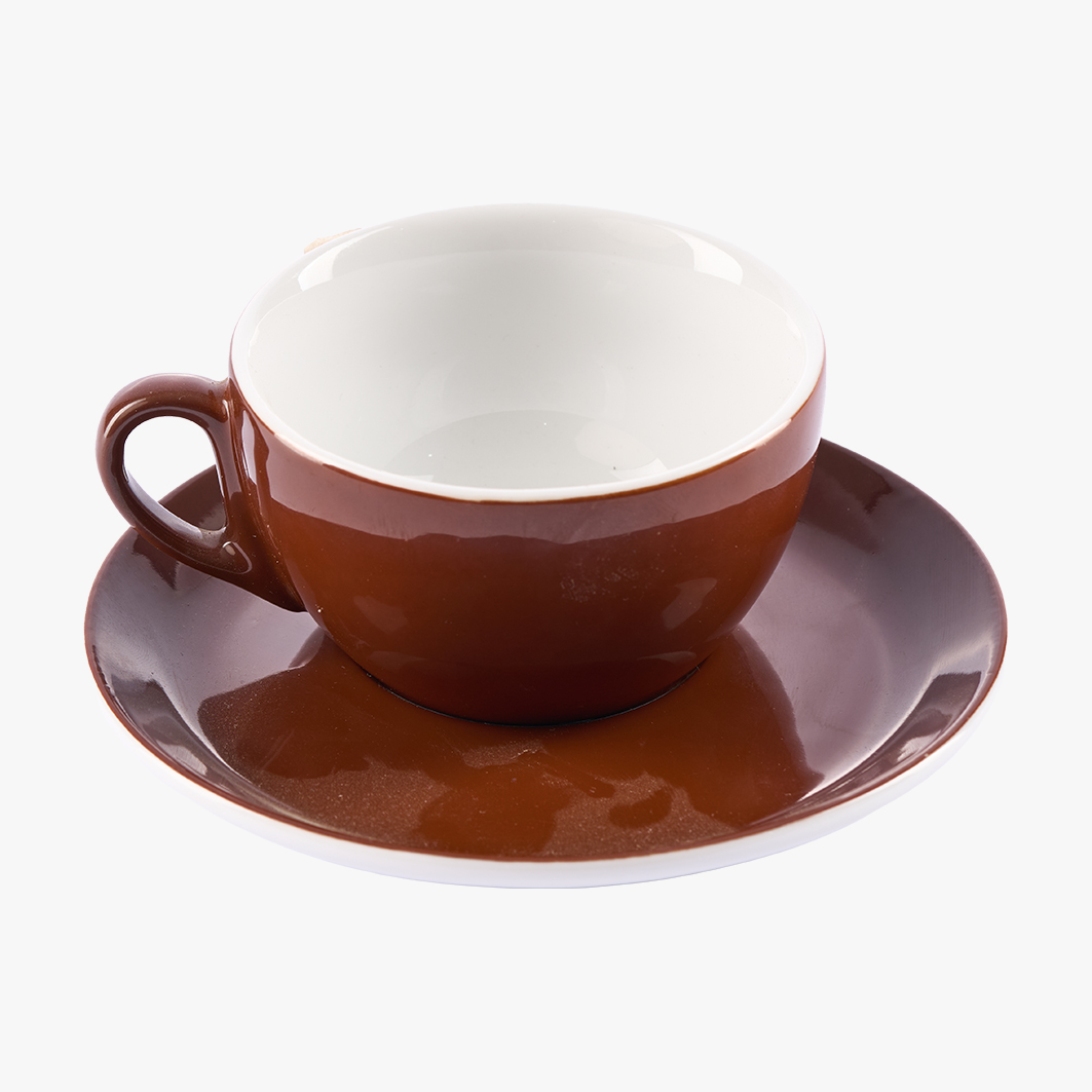Costa Tea Cup & Saucer Lux (Brown Spray Outer)