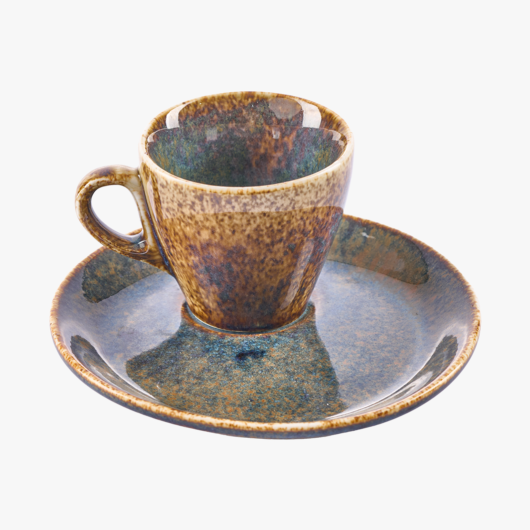 Costa Coffee Cup and Saucer Emerald Green