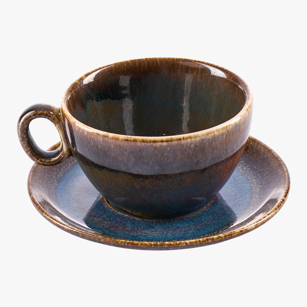 Luna Breakfast Tea Cup in Underline Fancy - Sort