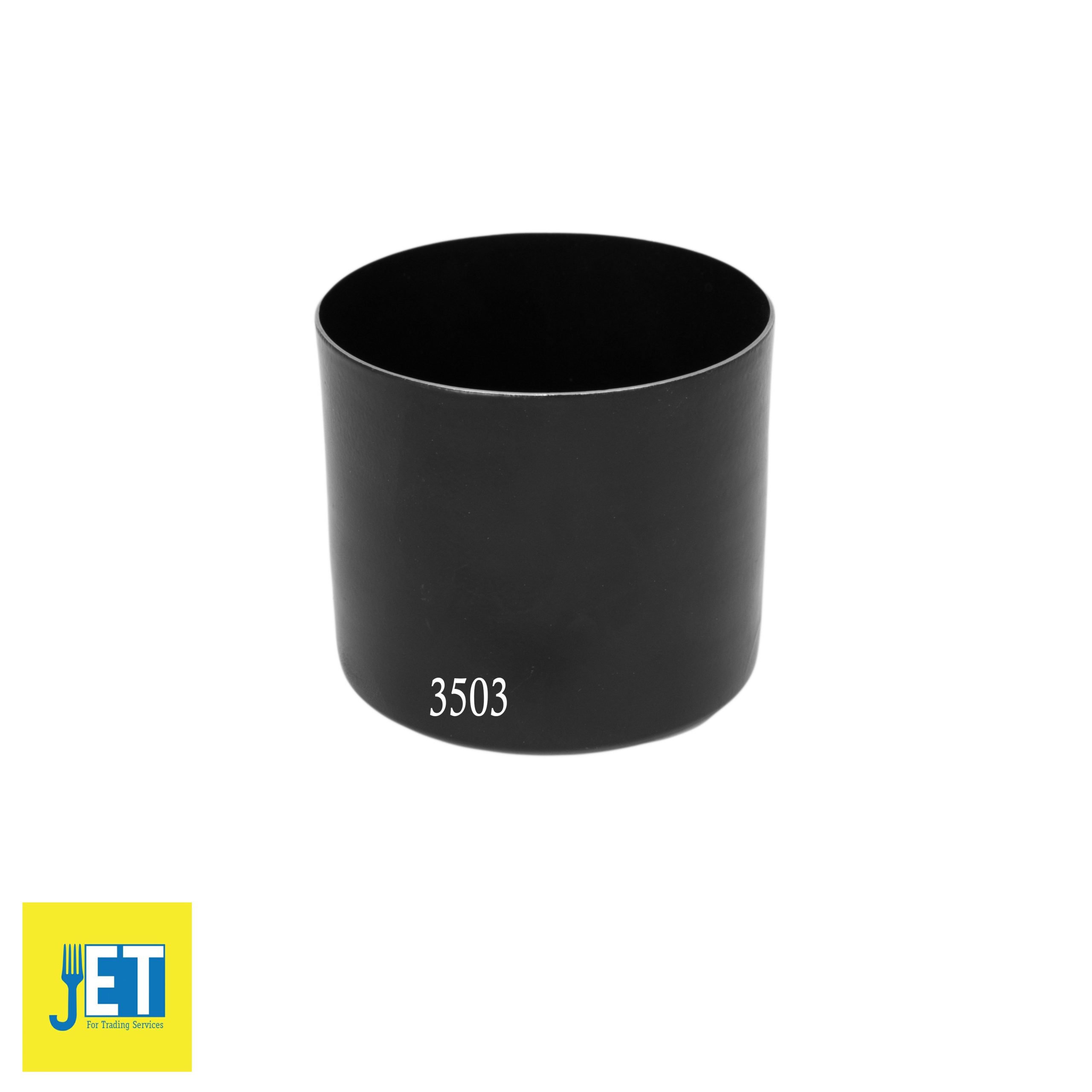 Round black sugar bowl