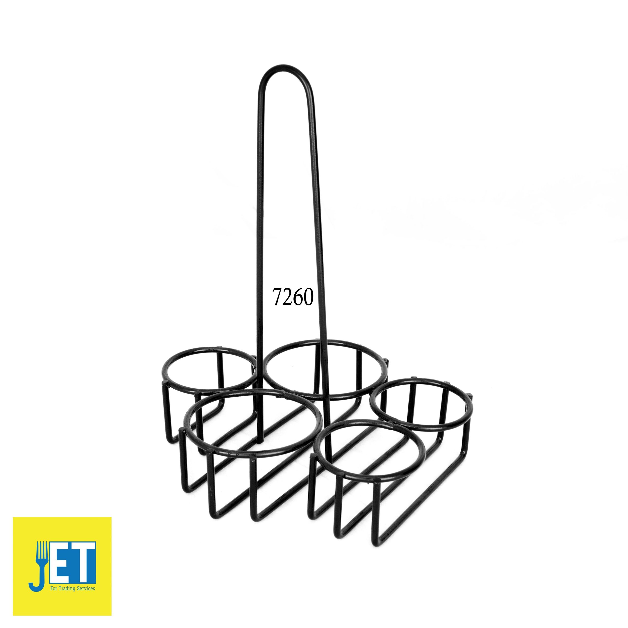 5-slot black cutlery holder